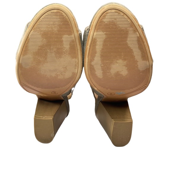 Joe’s Cameron chunky heel taupe tan khaki strappy heels women’s shoes size 8 - Picture 13 of 15